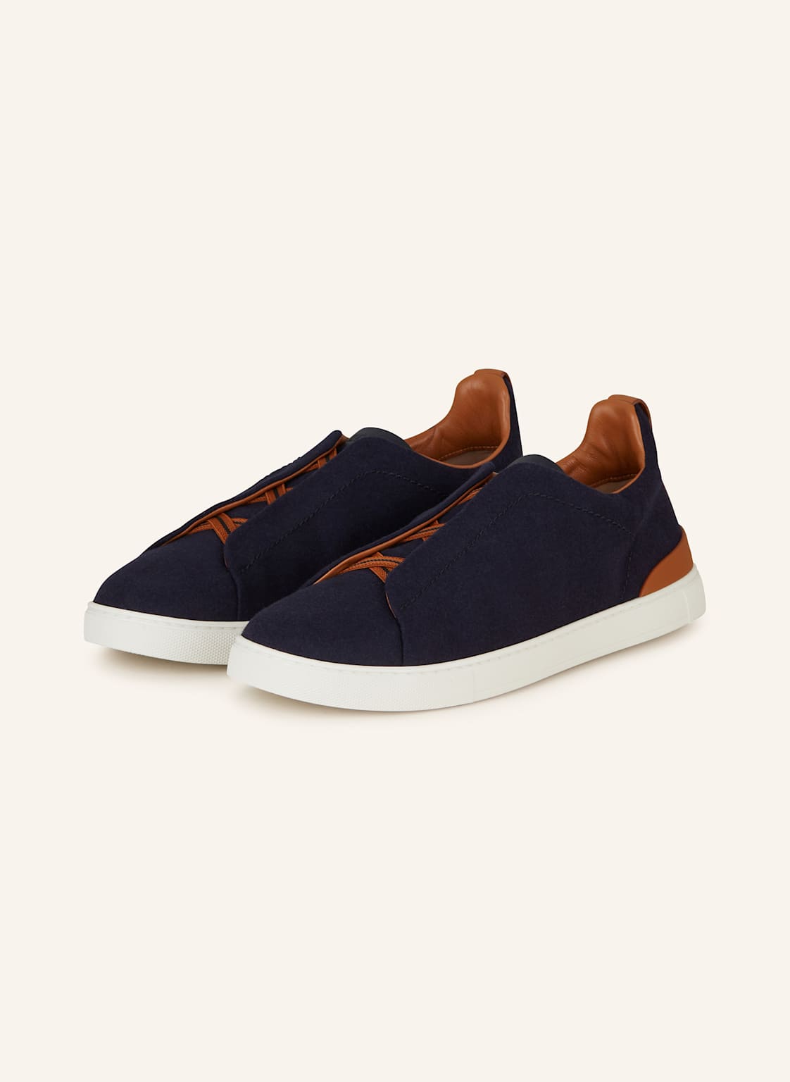 Zegna Slip-On-Sneaker Triple Stitch blau von ZEGNA