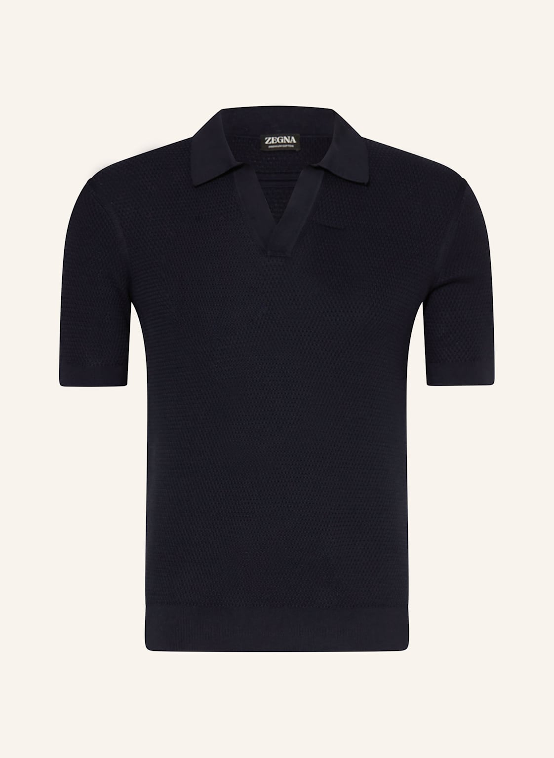 Zegna Strick-Poloshirt blau von ZEGNA