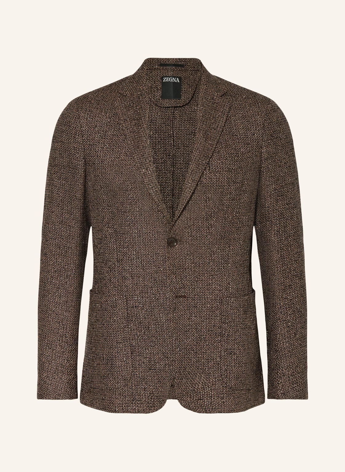 Zegna Tweed-Sakko Regular Fit Mit Seide braun von ZEGNA