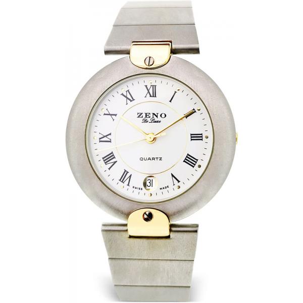 ZENO, Fashion XL Quartzuhr bicolor weiss von ZENO Swiss