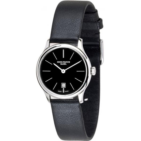 ZENO-WATCH BASEL, Bauhaus Damenuhr Quartz schwarz von ZENO Swiss