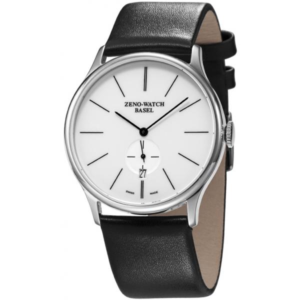 ZENO-WATCH BASEL, Bauhaus Quartuhr weiss von ZENO Swiss