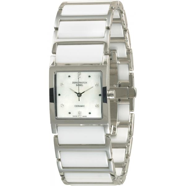 ZENO-WATCH BASEL Ceramic CC Quarzuhr, weiss von ZENO Swiss