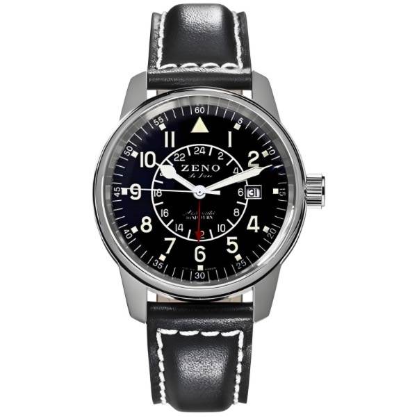 ZENO-WATCH BASEL, Classic GMT Automatik Fliegeruhr Dualtime von ZENO WATCH BASEL