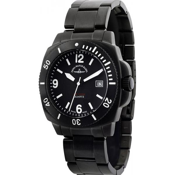 ZENO-WATCH BASEL, Diver Look, Quartzuhr, schwarz von ZENO WATCH BASEL