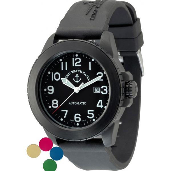 ZENO-WATCH BASEL, Jumbo, Automatik, Set mit Bänder+Gläser, schwarz von ZENO WATCH BASEL