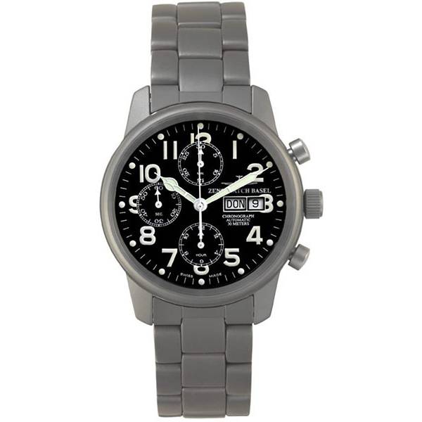 ZENO-WATCH BASEL, Pilot Classic Automatik Fliegeruhr Chronograph Titan von ZENO WATCH BASEL