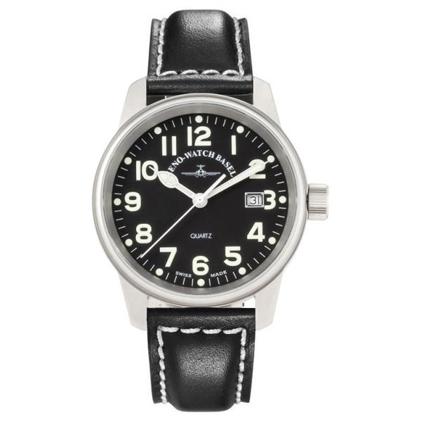 ZENO-WATCH BASEL, Pilot Classic Fliegeruhr Edelstahl matt von ZENO WATCH BASEL