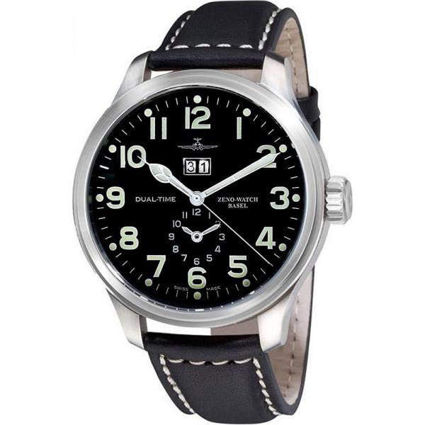 ZENO-WATCH BASEL, Pilot Oversized XL DualTime Big Date von ZENO WATCH BASEL