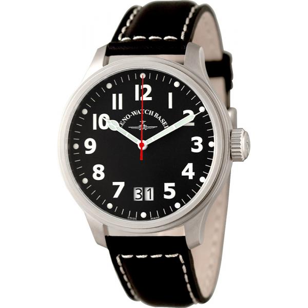 ZENO-WATCH BASEL, Pilot Oversized XL Quartz Fliegeruhr Grossdatum von ZENO WATCH BASEL