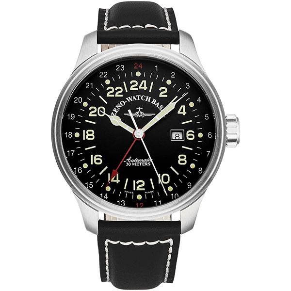 ZENO-WATCH BASEL, Pilot Oversized XL 24 Stundenanzeige GMT von ZENO WATCH BASEL