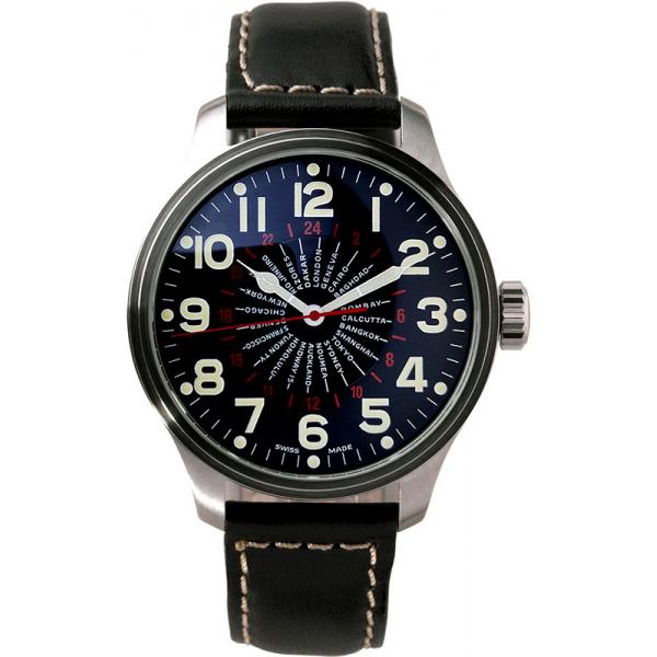 ZENO-WATCH BASEL, Pilot Oversized XL World Timer von ZENO WATCH BASEL