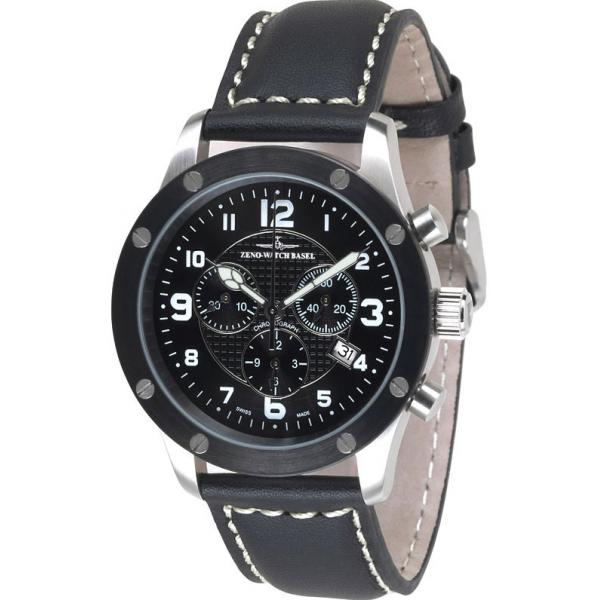 ZENO-WATCH BASEL, Pilot Precision Chrono Screws 5030 schwarz von ZENO WATCH BASEL