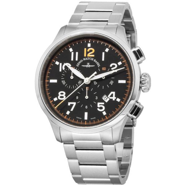 ZENO-WATCH BASEL, Pilot Retro Tre Pilot, Quartz Chrono, Edelstahl von ZENO WATCH BASEL