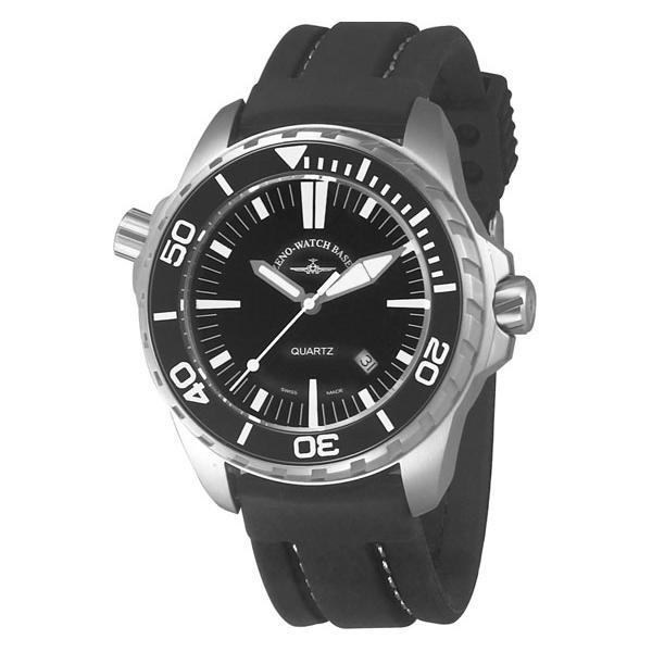 ZENO-WATCH BASEL, Pro Diver II, XL Quartz Taucheruhr schwarz-weiss von ZENO WATCH BASEL