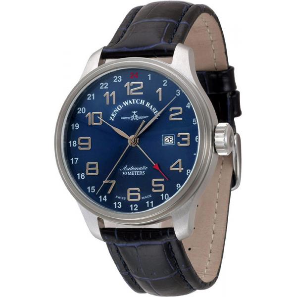 ZENO-WATCH BASEL, Retro Oversized XL GMT Dualtime von ZENO WATCH BASEL