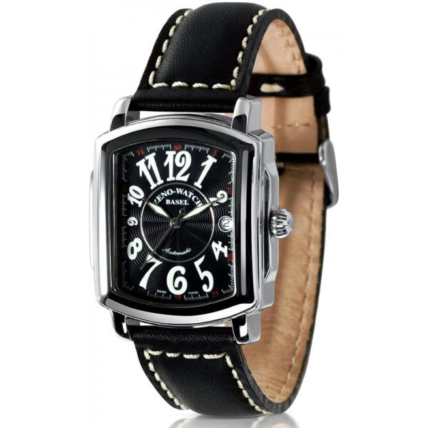 ZENO-WATCH BASEL, Retro Rectangular Automatic, Art-Déco Uhr, schwarz von ZENO WATCH BASEL