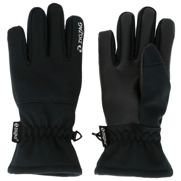 ZIG ZAG - Kid's Santiay Softshell Glove - Handschuhe Gr 116-122 - 4-6 Years schwarz von ZIG ZAG