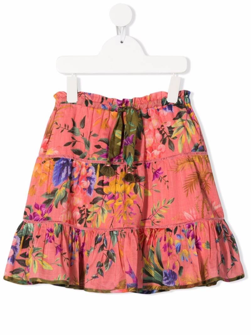 ZIMMERMANN Kids Tropicana flounce skirt - Pink von ZIMMERMANN Kids