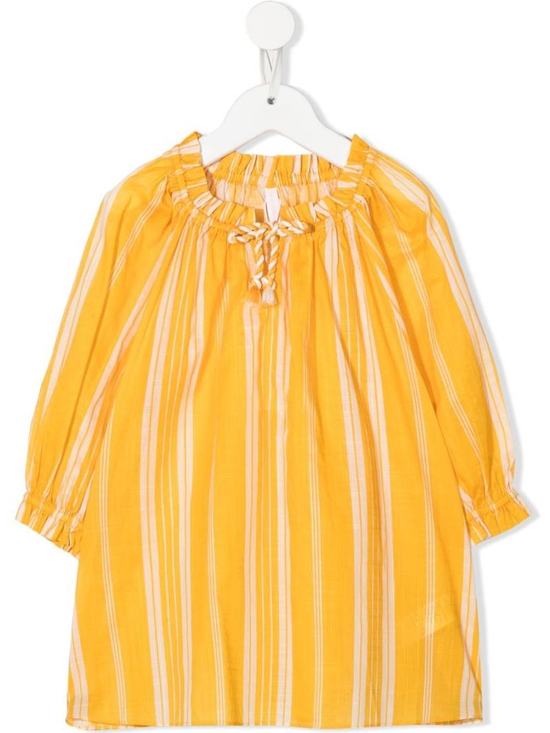 ZIMMERMANN Kids Anneke stripe-print smock top - Yellow von ZIMMERMANN Kids