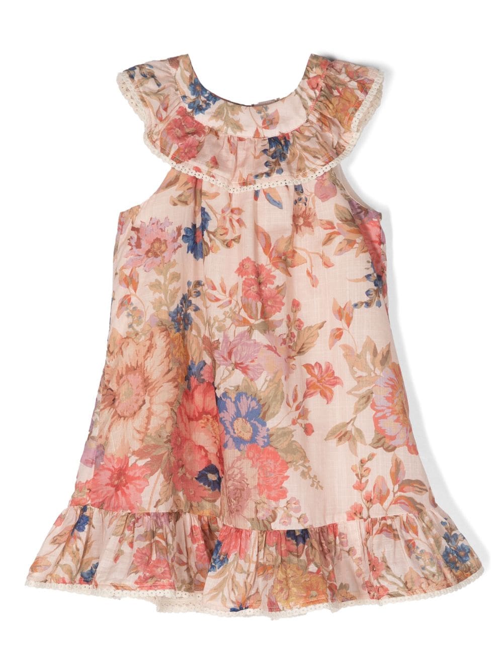 ZIMMERMANN Kids August floral-print cotton dress - Neutrals von ZIMMERMANN Kids