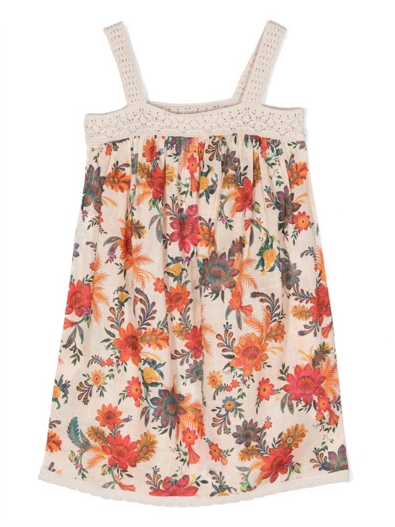 ZIMMERMANN Kids Ginger crochet-trim dress - Neutrals von ZIMMERMANN Kids