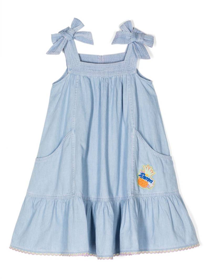 ZIMMERMANN Kids Halcyon sleeveless denim dress - Blue von ZIMMERMANN Kids