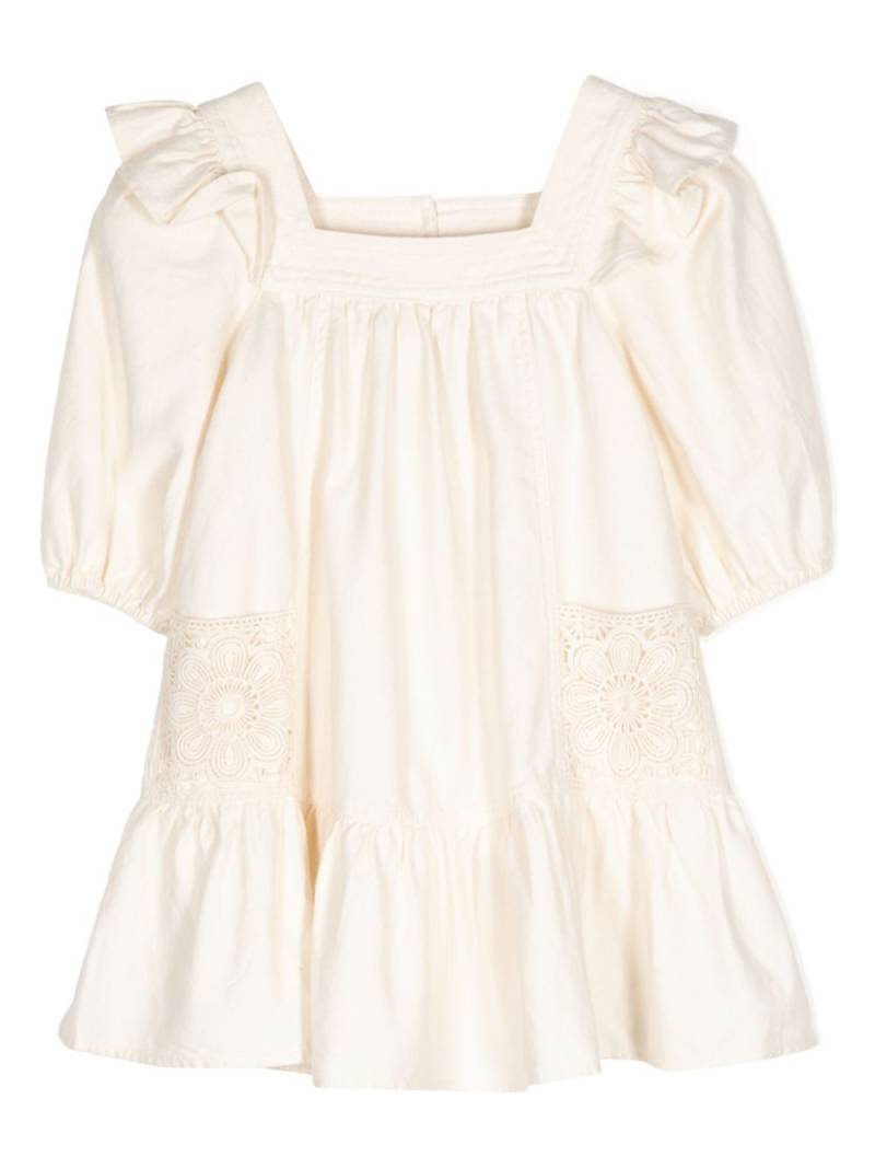 ZIMMERMANN Kids Halliday denim dress - Neutrals von ZIMMERMANN Kids