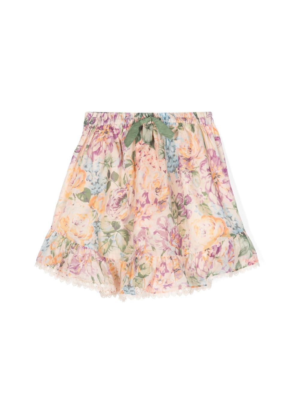 ZIMMERMANN Kids Halliday floral-print skirt - Neutrals von ZIMMERMANN Kids