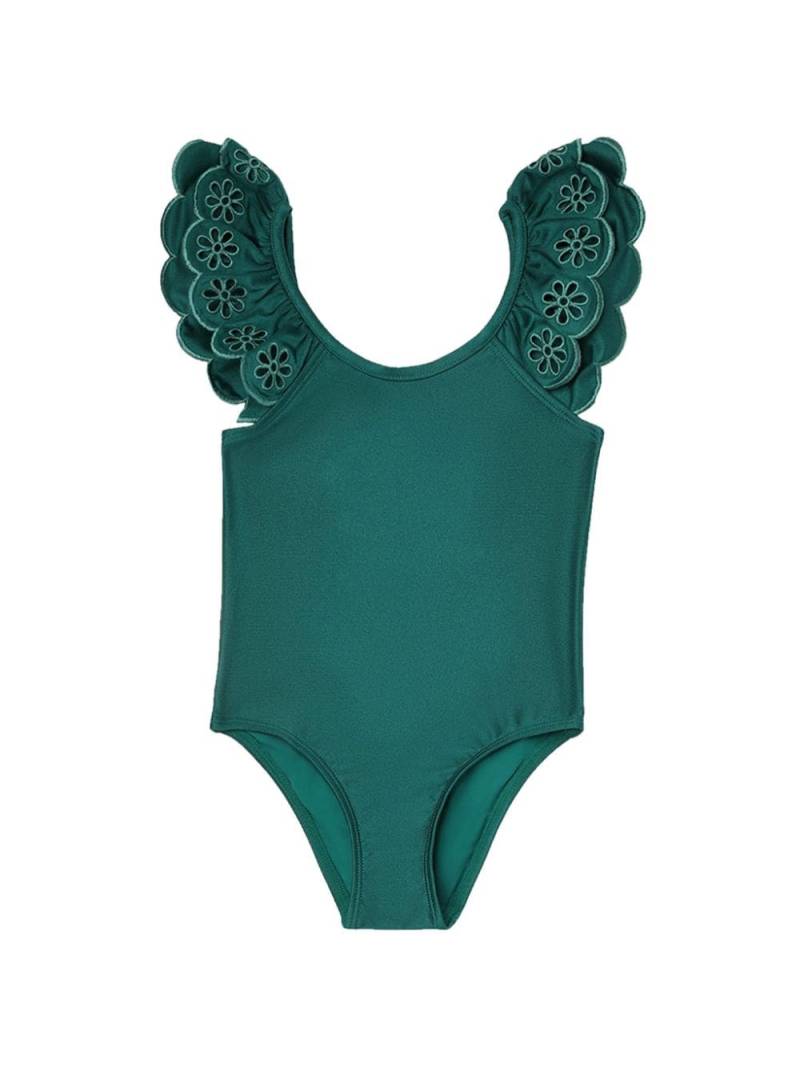 ZIMMERMANN Kids Ottie Embroidery swimsuit - Green von ZIMMERMANN Kids