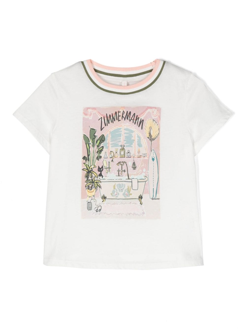 ZIMMERMANN Kids Ottie illustration style-print T-shirt - White von ZIMMERMANN Kids