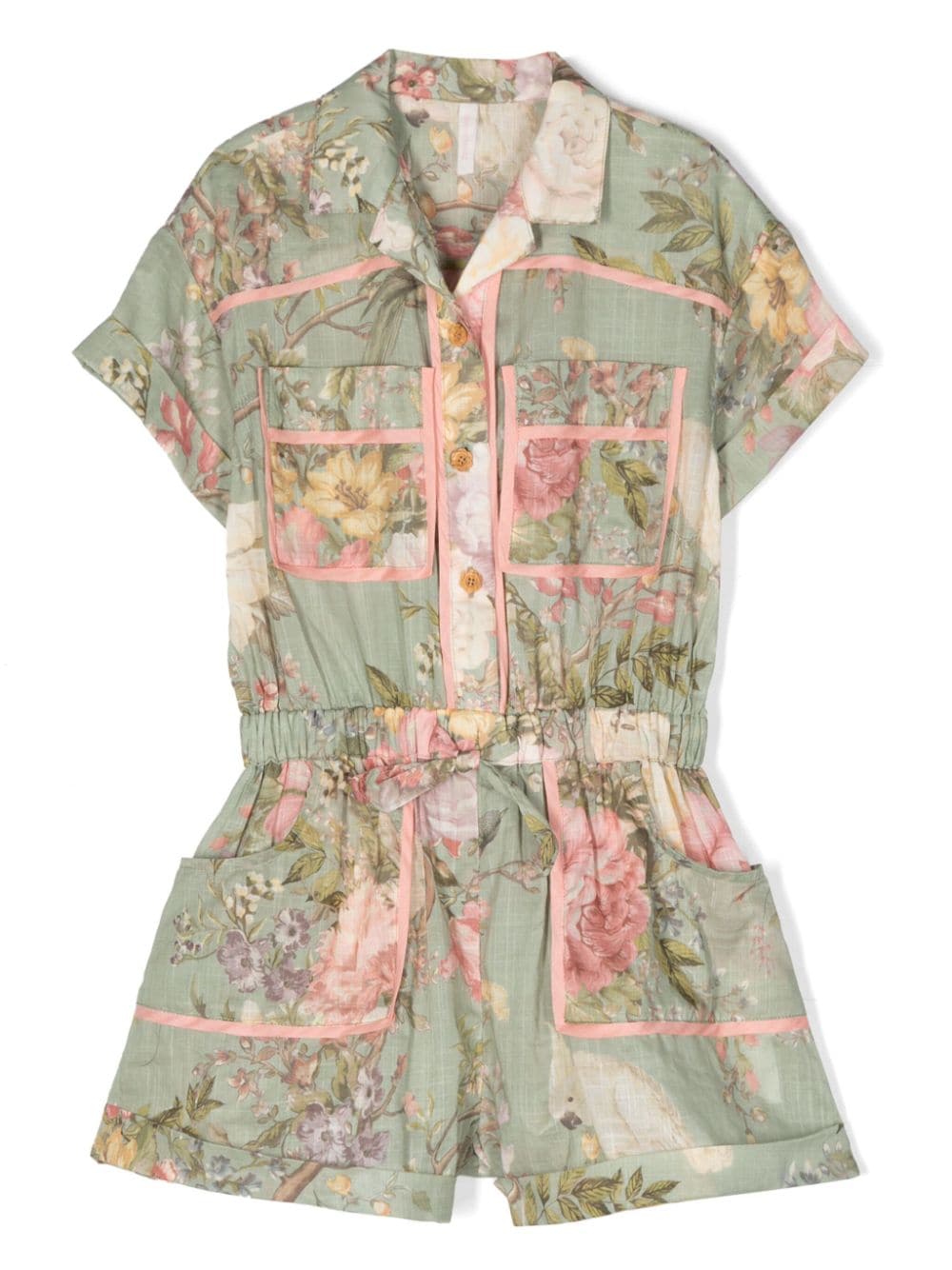 ZIMMERMANN Kids Waverly cotton playsuit - Green von ZIMMERMANN Kids