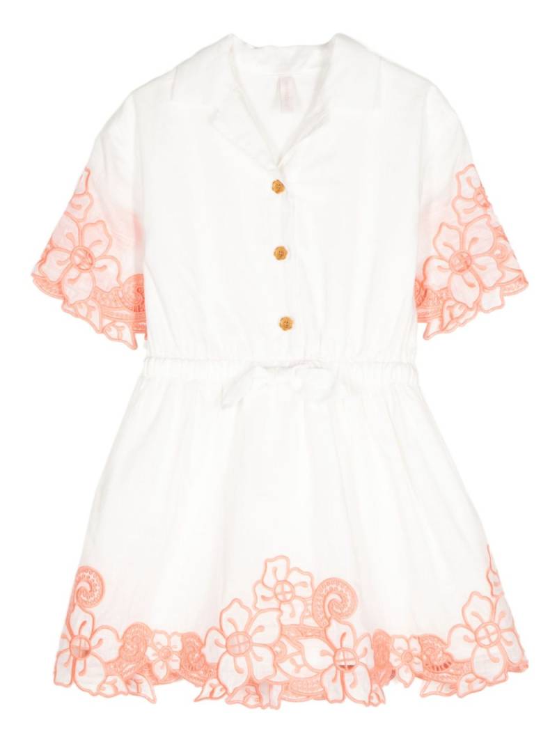 ZIMMERMANN Kids Pop shirt dress - White von ZIMMERMANN Kids