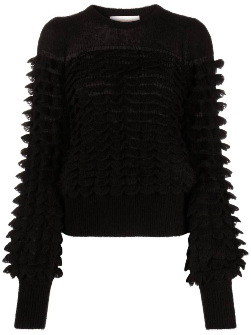 ZIMMERMANN 3D-knitted felted jumper - Black von ZIMMERMANN