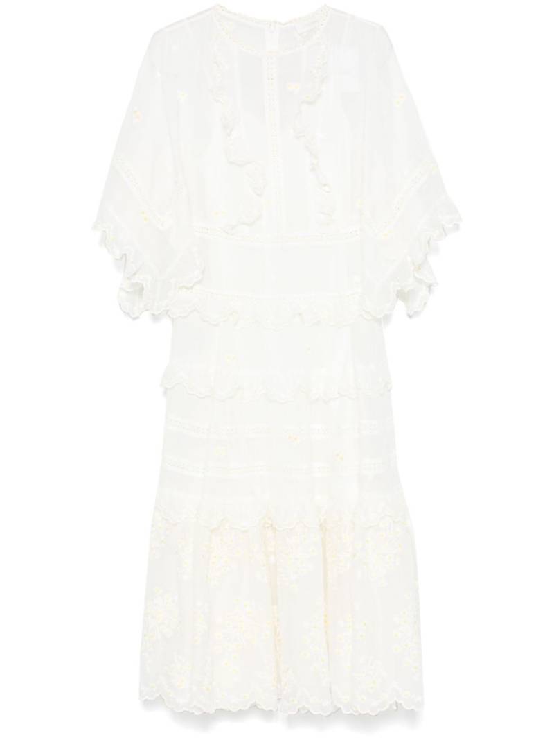 ZIMMERMANN Acacia midi dress - White von ZIMMERMANN