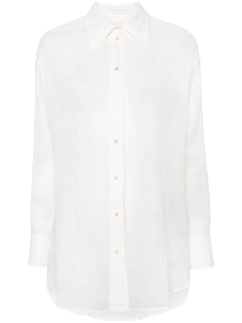 ZIMMERMANN Alight floral-embroidered shirt - White von ZIMMERMANN