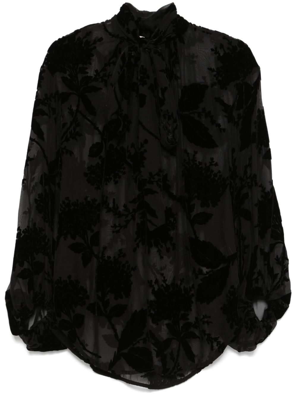 ZIMMERMANN Burnout blouse - Black von ZIMMERMANN