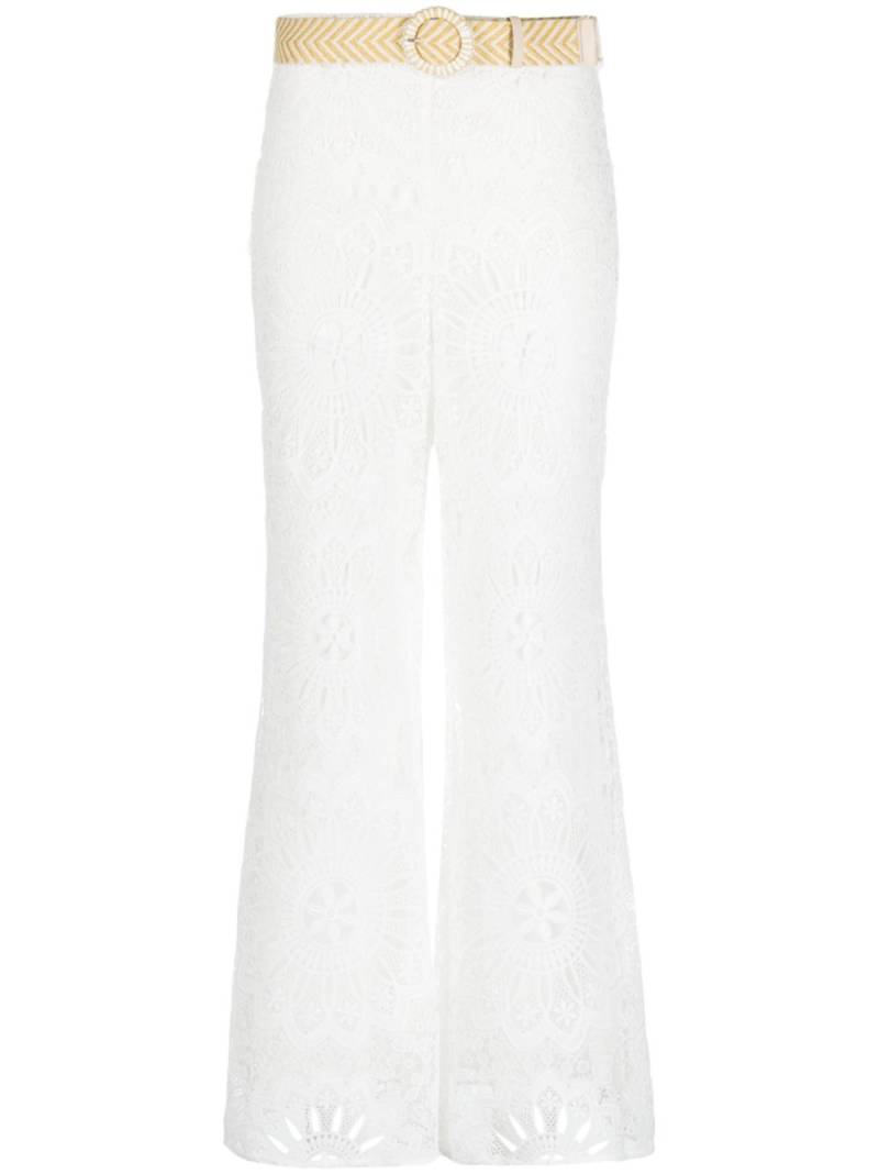 ZIMMERMANN Chintz Dolly lace trousers - White von ZIMMERMANN