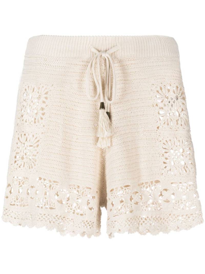 ZIMMERMANN Chintz crochet shorts - Neutrals von ZIMMERMANN