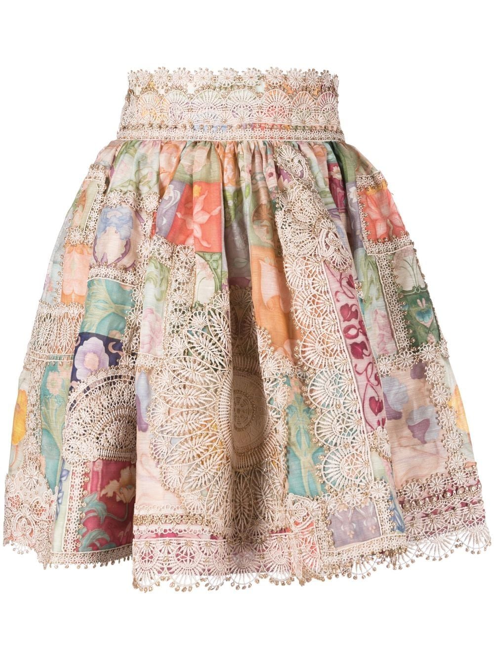 ZIMMERMANN Cosmic Zodiac flared skirt - Neutrals von ZIMMERMANN