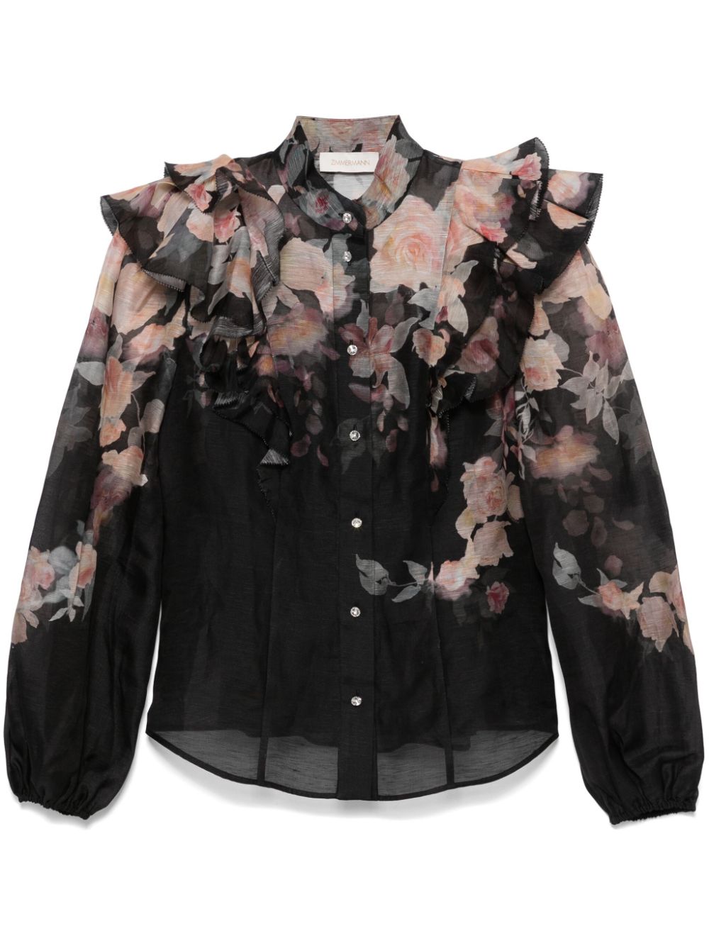 ZIMMERMANN Crush blouse - Black von ZIMMERMANN