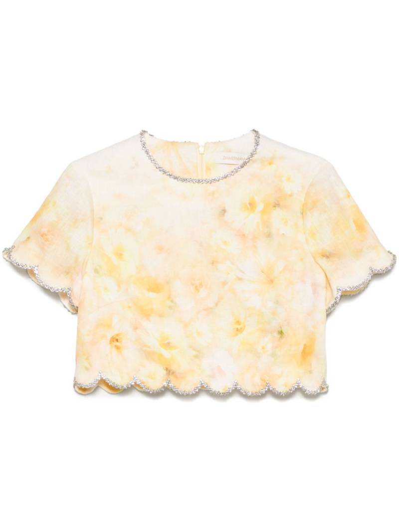 ZIMMERMANN Crush crop top - Yellow von ZIMMERMANN