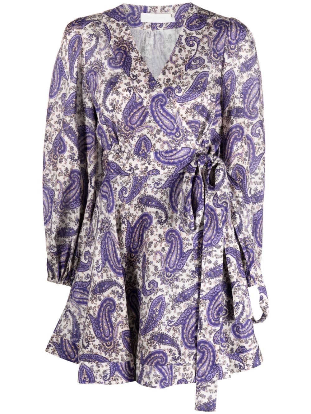 ZIMMERMANN Devi paisley-print wrap dress - Neutrals von ZIMMERMANN