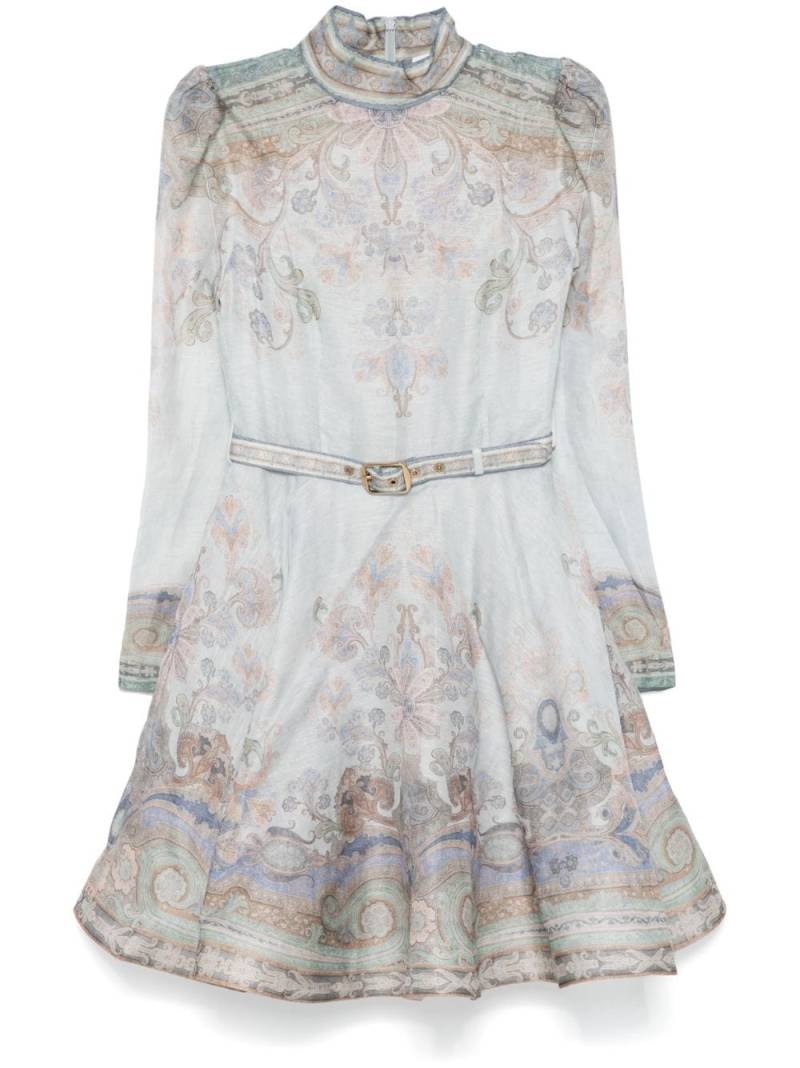 ZIMMERMANN Eden mini dress - Blue von ZIMMERMANN