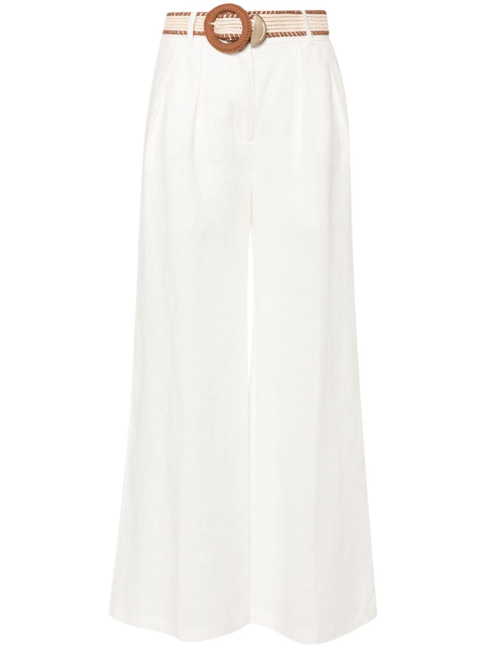 ZIMMERMANN Golden Tuck palazzo pants - White von ZIMMERMANN