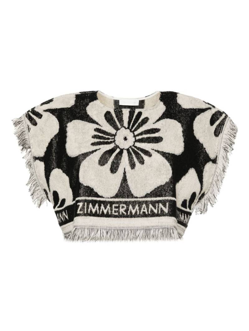 ZIMMERMANN Halliday cotton crop top - Black von ZIMMERMANN