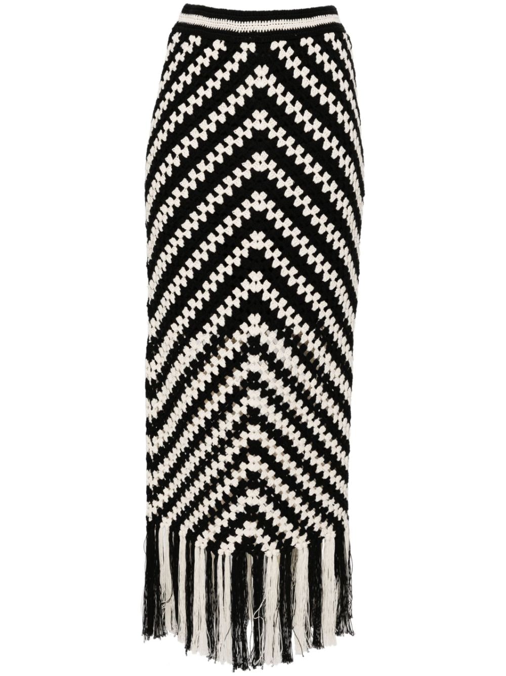 ZIMMERMANN Halliday crochet midi skirt - Black von ZIMMERMANN