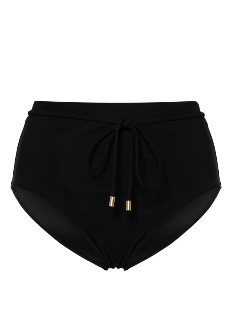 ZIMMERMANN Halliday high-waisted bikini bottoms - Black von ZIMMERMANN