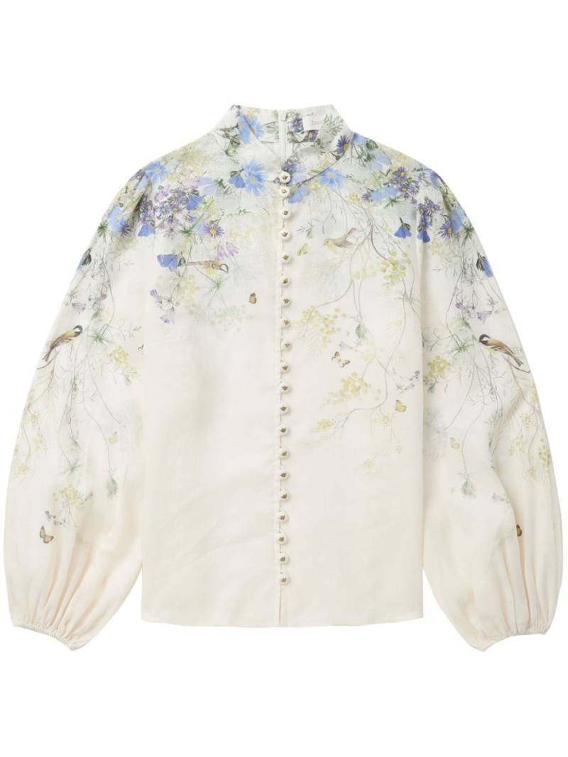 ZIMMERMANN Harmony floral-print blouse - White von ZIMMERMANN