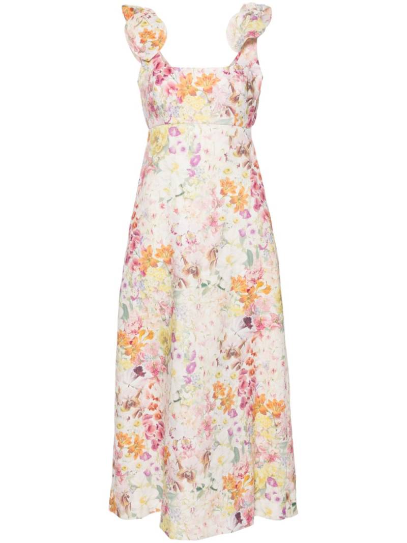 ZIMMERMANN Harmony floral-print maxi dress - White von ZIMMERMANN